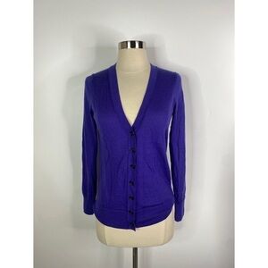 LOFT Acrylic Blend V-Neck Button Down Cardigan